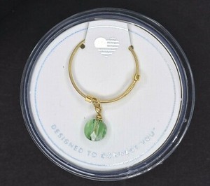 Authentic NIB Alex and Ani Sprout Green Swarovski 925 Silver 14KT Gold Plated Ring