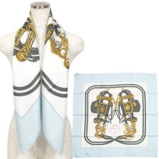 Hermes "BRIDES de GALA" Carre 90 Silk 100 Scarf Vintage Rare Cleaned