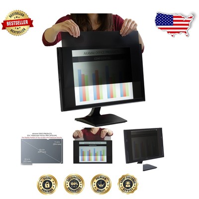 Desktop Privacy Screen 23.6 Inch - 9H Hardness & Easy Install for Any Monitor