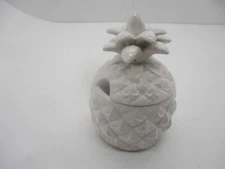 White Ceramic Pineapple Shape Sugar Bowl