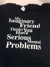 Gildan Ultra Cotton Printed T-Shirt - "My Imaginary Friend" - NEW