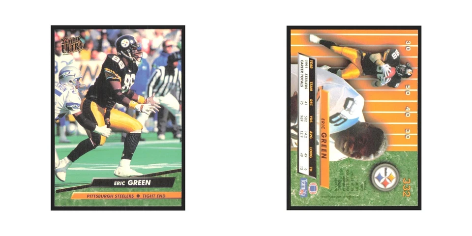 Eric Green 1992 Fleer Ultra #332 Football Cards Football Card NM - Image 3 of 3