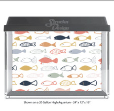 Colorful Modern Fish Cute Polyester Fish Tank Glass Backdrop Aquarium Background