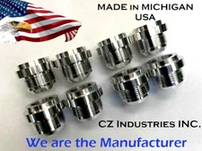 AN20, 20 AN MALE BILLET 6061T6 ALUMINUM WELD ON / WELD IN FITTING BUNG - QTY 8