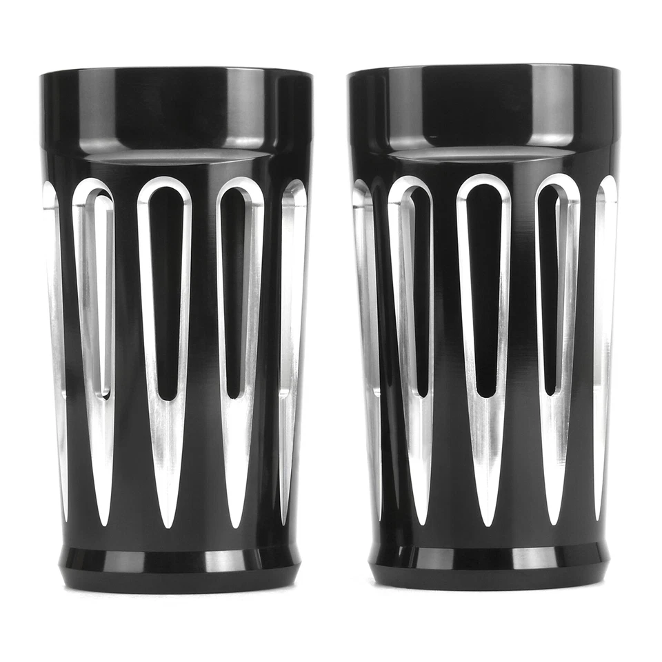 Fork Slider Covers CNC Cut For Harley 1980-up Touring Road King Street Glide Foto 2 de 4