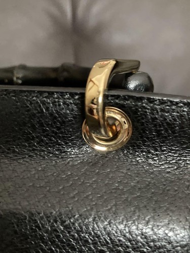 Gucci alte Gucci Leder Mini Handtasche schwarz gebraucht italienische Steckdose Vintage - Bild 11 von 20
