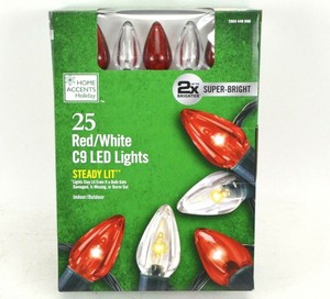 red and white c9 outdoor lights