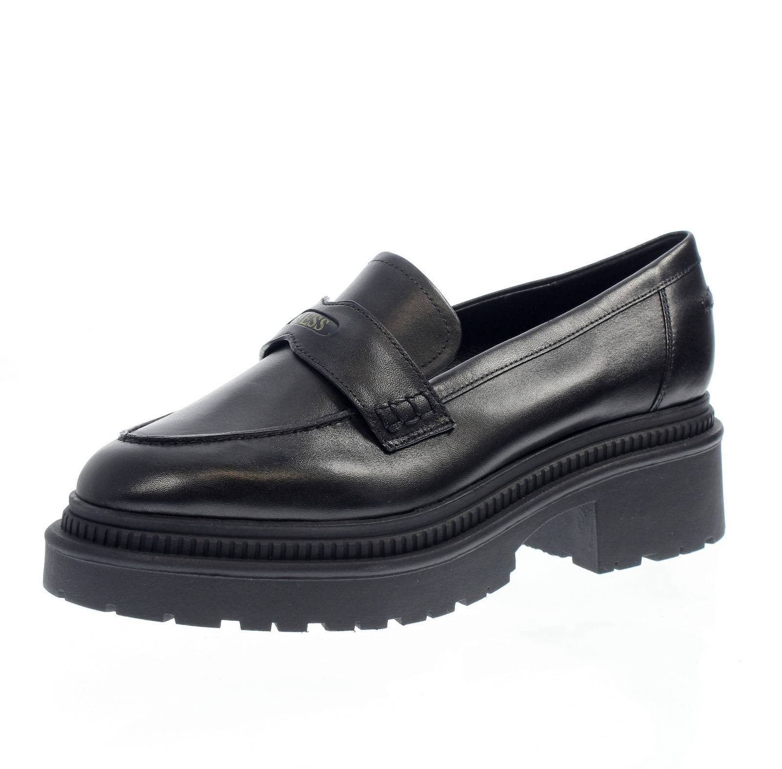 Guess Finda - Mocassini Carrarmato In Pelle Nero - Taglia 40 251cm Scarpe 32190₽