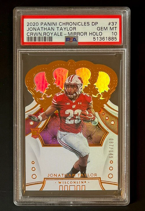 Jonathan Taylor Panini Chronicles Draft Picks Crown Royale #37 Holo