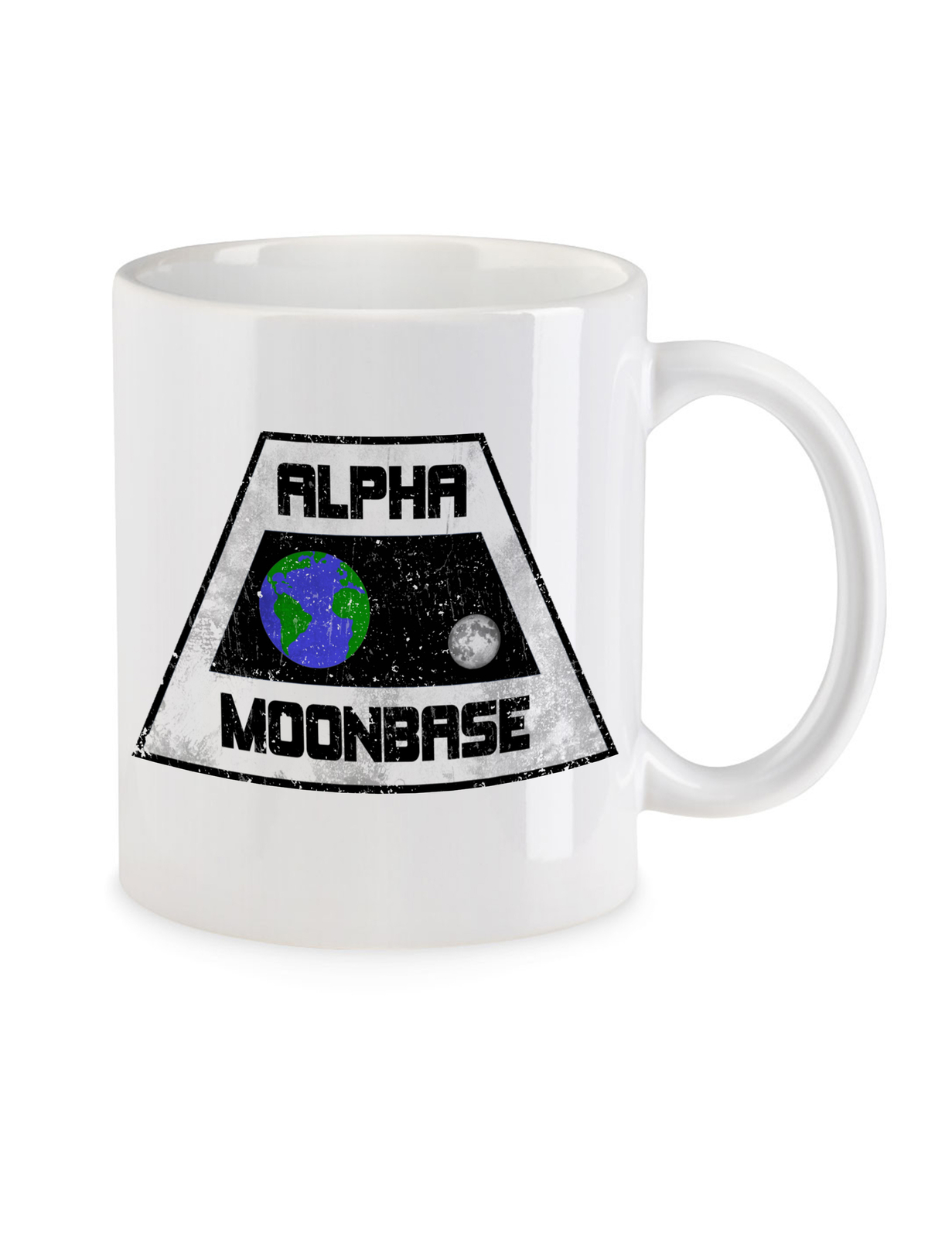 Vintage Alpha Moonbase Logo Kaffeetasse Alpha 1 Tv Space 1999 Firmenlogo Symbol
