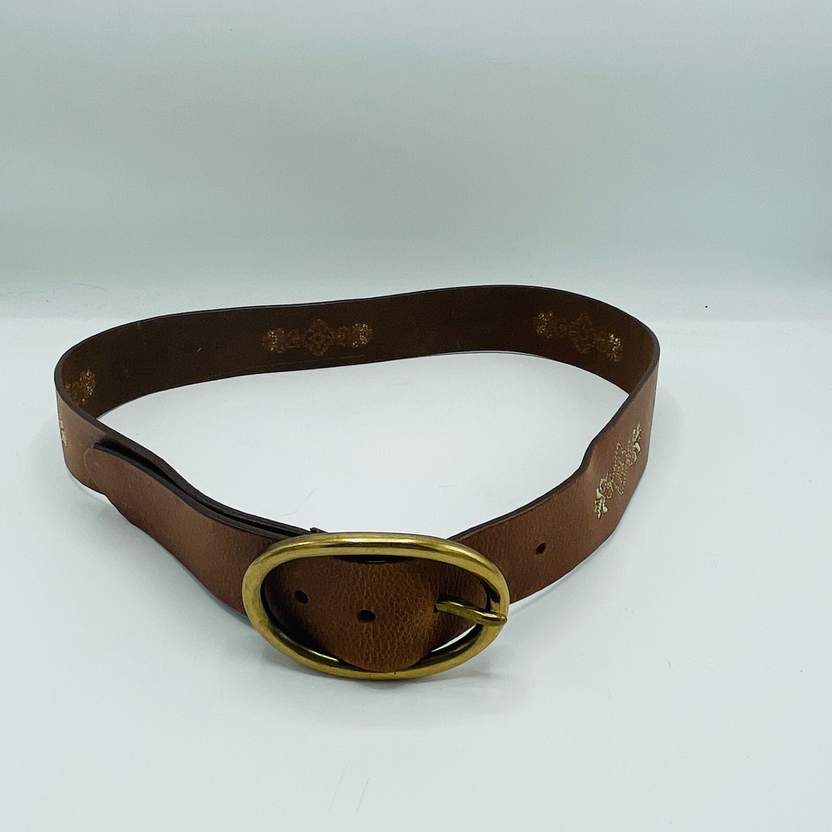 Hand embroidered belt with solid brass buckle Unmarked Embroidery Lucky Belt - Black | Casual Belts  main image 3