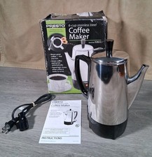 Cafetera Presto de acero inoxidable, percoladora clásica, fácil de verter - buen estado.