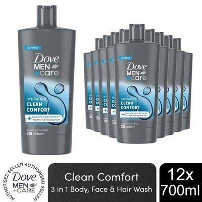 Dove Body, Face & Hair Wash Clean Comfort, Eukalyptus+Minze oder extra frisch, 700ml