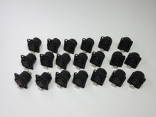  Lot of 20 Neutrik 4-Pin Female XLR Panel Mount Connector Black
