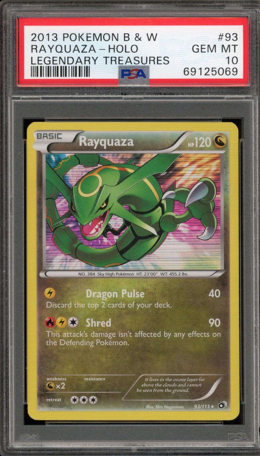 Pokemon Rayquaza Legendary Treasures Holo Rare #93 PSA 10 Gem Mint