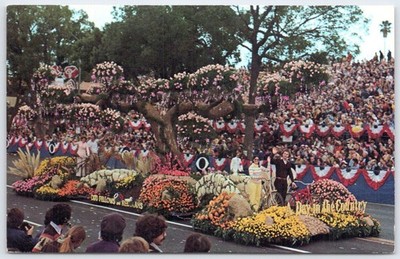 1978 Odd Fellow Rebekah Rose Parade Float Postcard A Day in Country