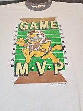 Vintage 1978 Garfield T Shirt Sleep Pajamas Football MVP Missing Size Tag