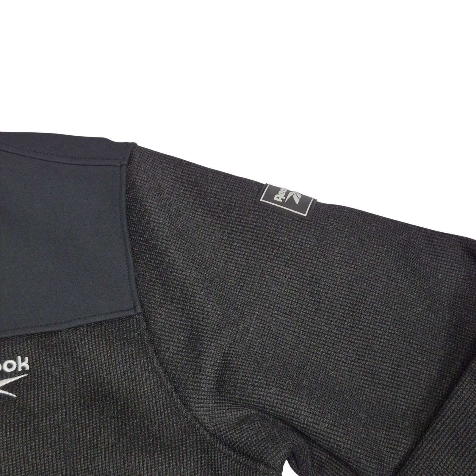 Reebox Textured Soft Woven Hooded Fleece Jacket Men's Size XL Black thumbnail 5