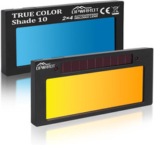 Auto Darkening Welding Lens 2"X4 1/4"X0.2" Shade 10, Solar Energy True Color Blu