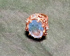 VTG Costume Jewelry Beautiful Big Blue Ring Missing a few stones sz. 10.5 — photo 2