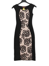 Jolie Moi Bodycon Midi Dress UK8 in Black