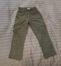 H M Divided Pull On Tapered Trousers Women's Size 8 Dark Green