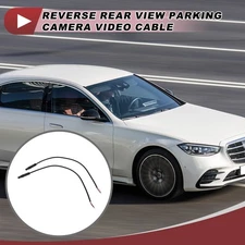 Reverse Rear View Parking Camera Video Cable 0.3m/0.98ft 4Pin Male Black 2 Pcs