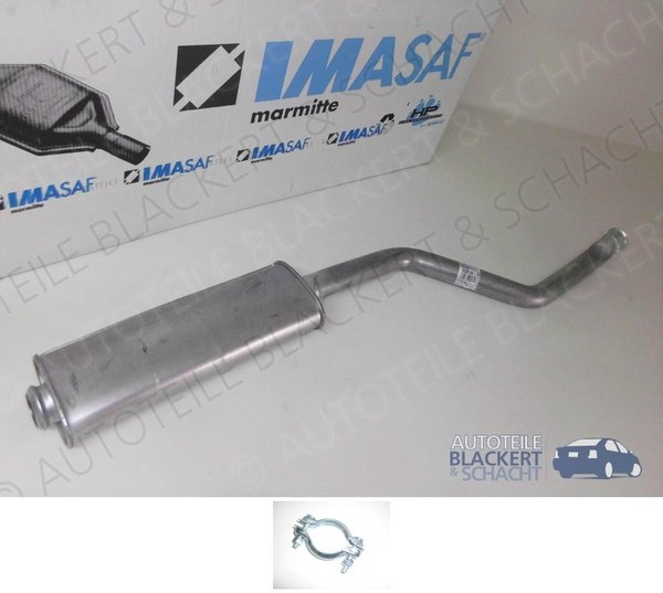 Imasaf Auspuff Mitteltopf für Citroen / Peugeot Xsara + ZX + 306 Cabrio 2.0 +16V-image