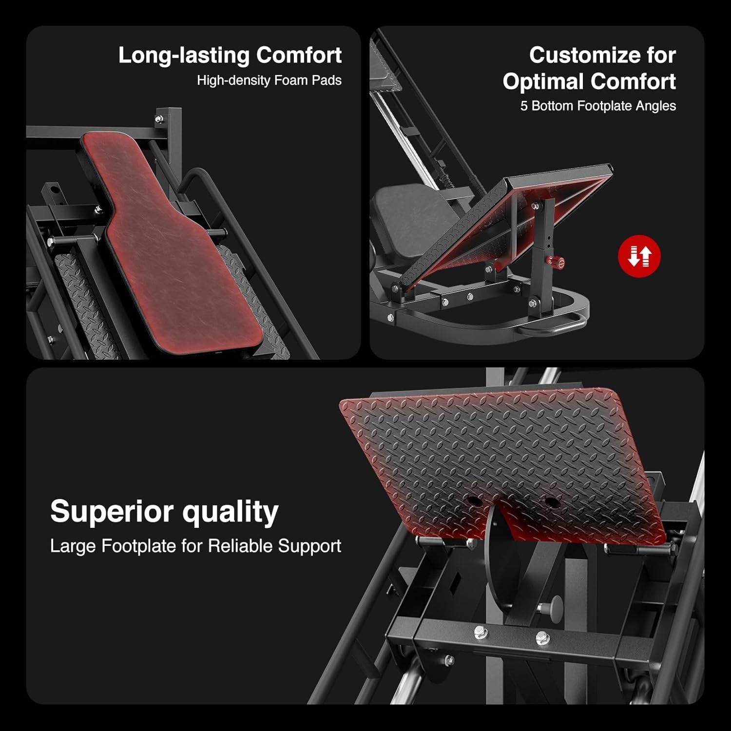 1200 Pounds Leg Press Hack Squat Machine 2 in 1 Leg Press Machine for Home GYM