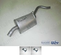 Auspuff Mitteltopf + Schellen für Jaguar XJ 4.0 Rechts X300+X330 1994-1997