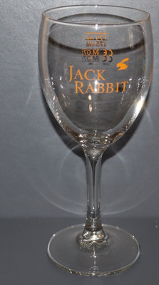 JACK RABBIT (GOLD LETTERS) WINE GLASS 7 INCHES (17.5CM)