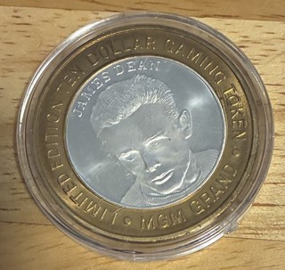 MGM Grand Casino Las Vegas NV .999 Fine Silver Strike Token James Dean