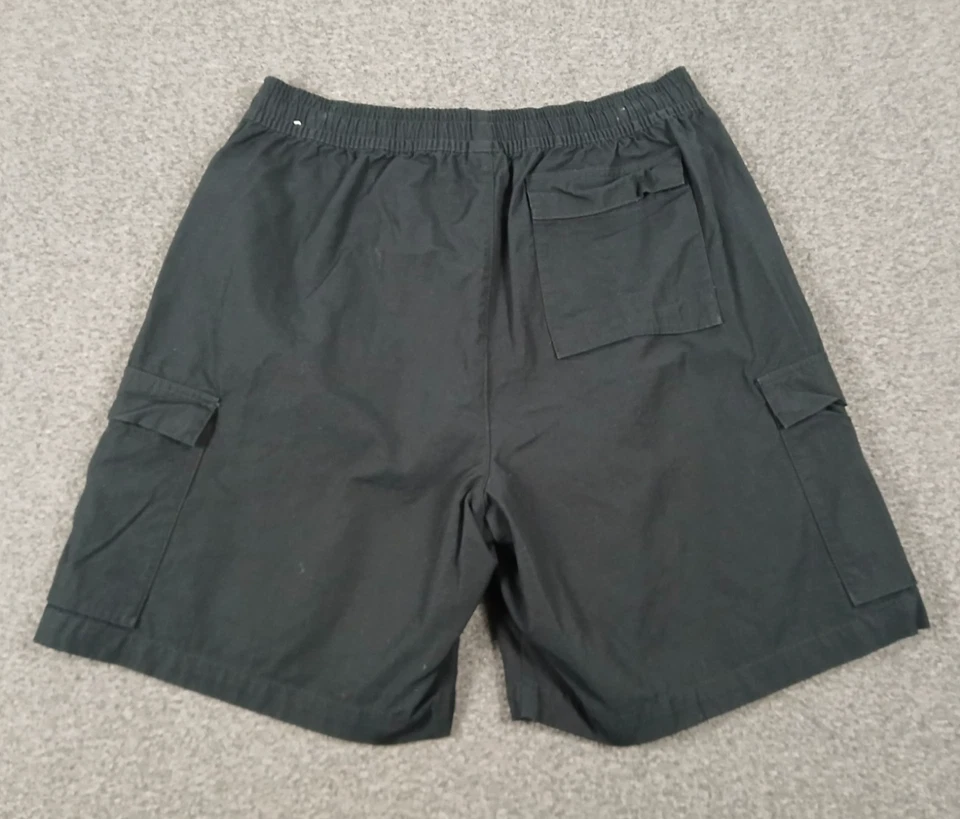 Pantalones Cortos de Carga Nike Club Para Hombres Negros Tejidos Talla Grande Bolsillos Sueltos Foto 4 de 4