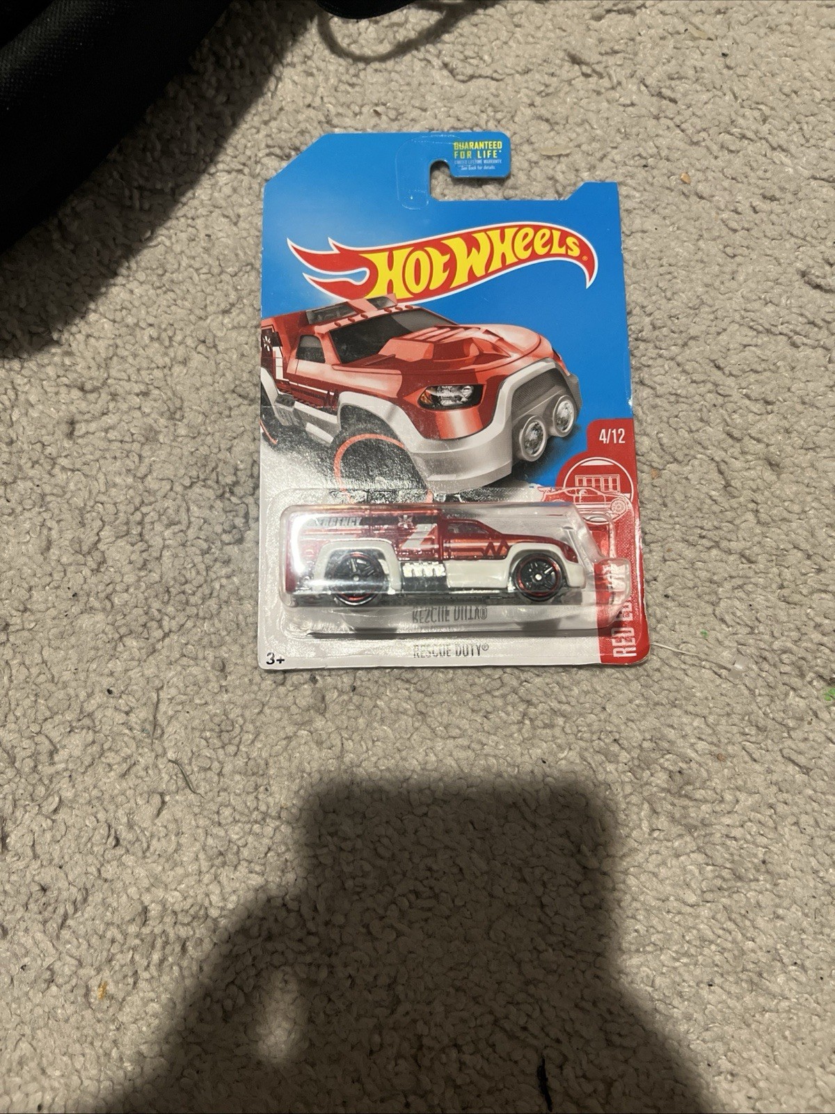 2017 Hot Wheels #19 HW Rescue-Emergency RESCUE DUTY Orange/White w/Black