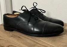 TRICKERS Derby Cap Toe Black Leather  Oxford Dress Shoes Mens US 12 D? See Pics
