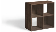 Squares 4 Cube Storage Unit Walnut Modular Organiser Shelf Furniture