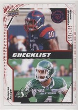 2020 Upper Deck CFL Checklist Red 156/165 Henoc Muamba Cameron Judge #199 z6b