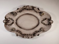 Capodimonte serving platter Hand Painted With Real Gold Accents Rococo Style VTG