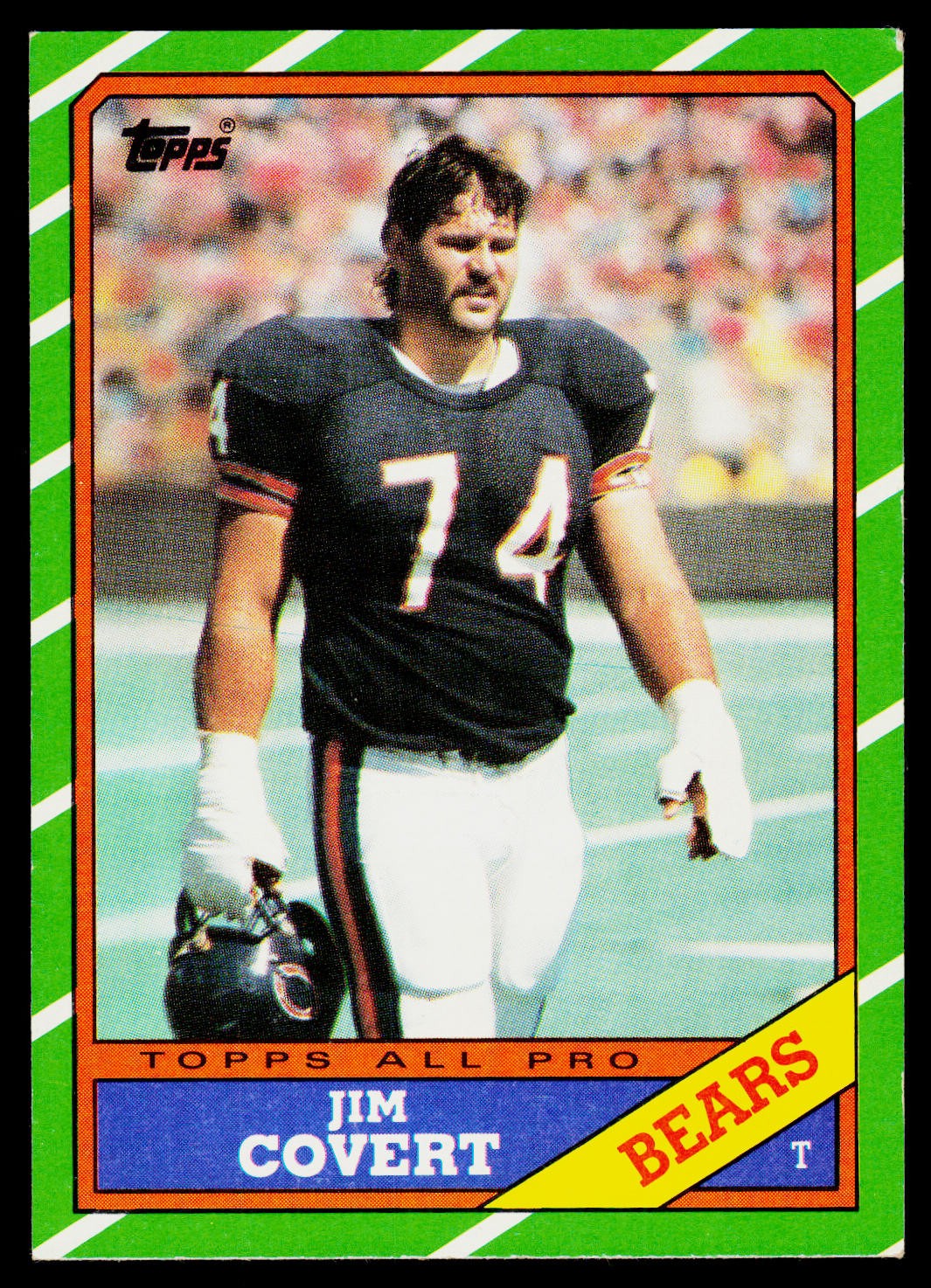 Jim Covert, 1986 Topps, #16, Chicago Bears,