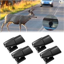 Car Deer Whistles, 4PCS Vehicle Deer Warning Devices with Adhesive Tapes-Black