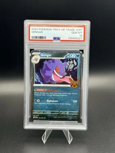 Gengar Trick or Trade 2024 Holo Card PSA 10