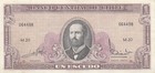 Chile  1   Escudo   ND. 1964  P 135Ab  Series  M 20  Circulated Banknote BW9