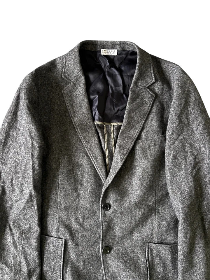 Brunello Cucinelli Wool Cashmere Blazer Jacket - Image 4 of 4