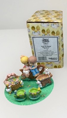 Precious Moments Mini Tea Set Kids On Stump 312711 In Original Box