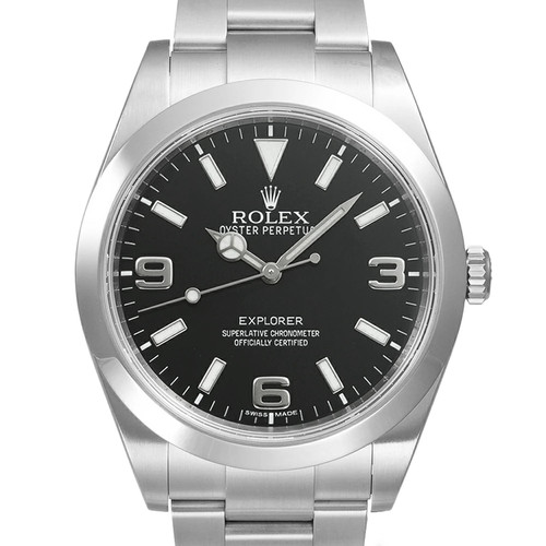ROLEX Explorer 1 214270 Black Case Size 39mm x 39mm Men's Used Watch #631212