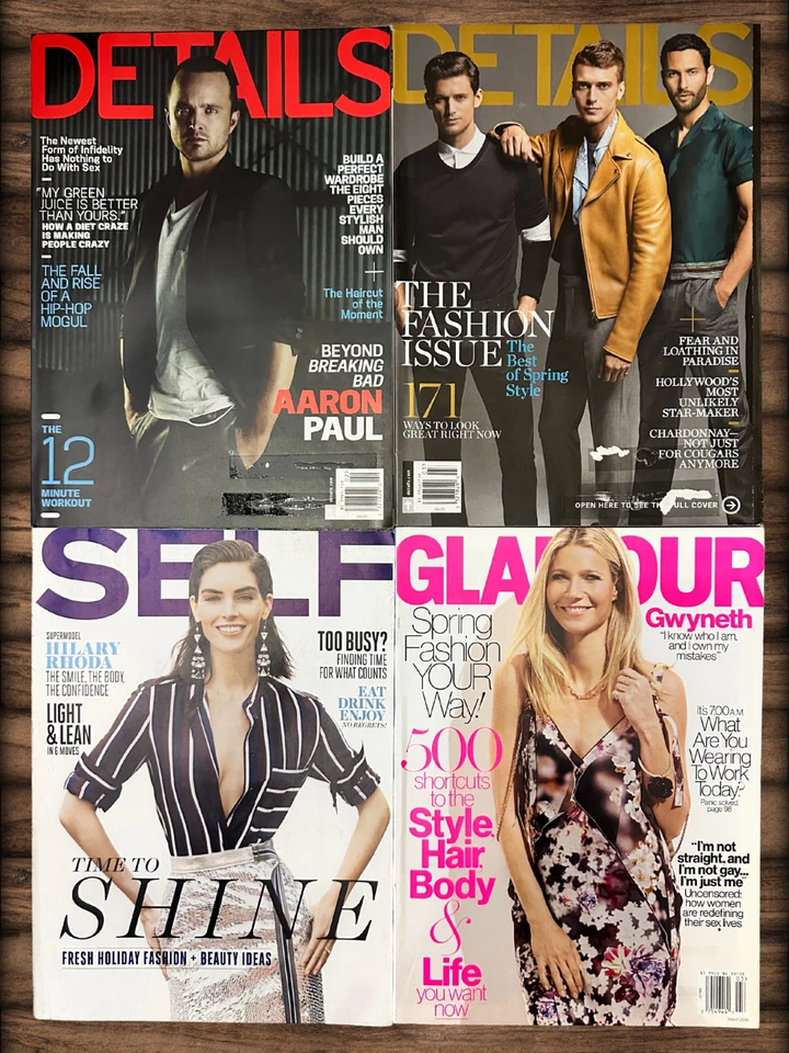 Mixed Lot 21 Celebrity Magazines Vogue Elle Esquire People Shape Gwyneth Jolie Foto 3 de 4