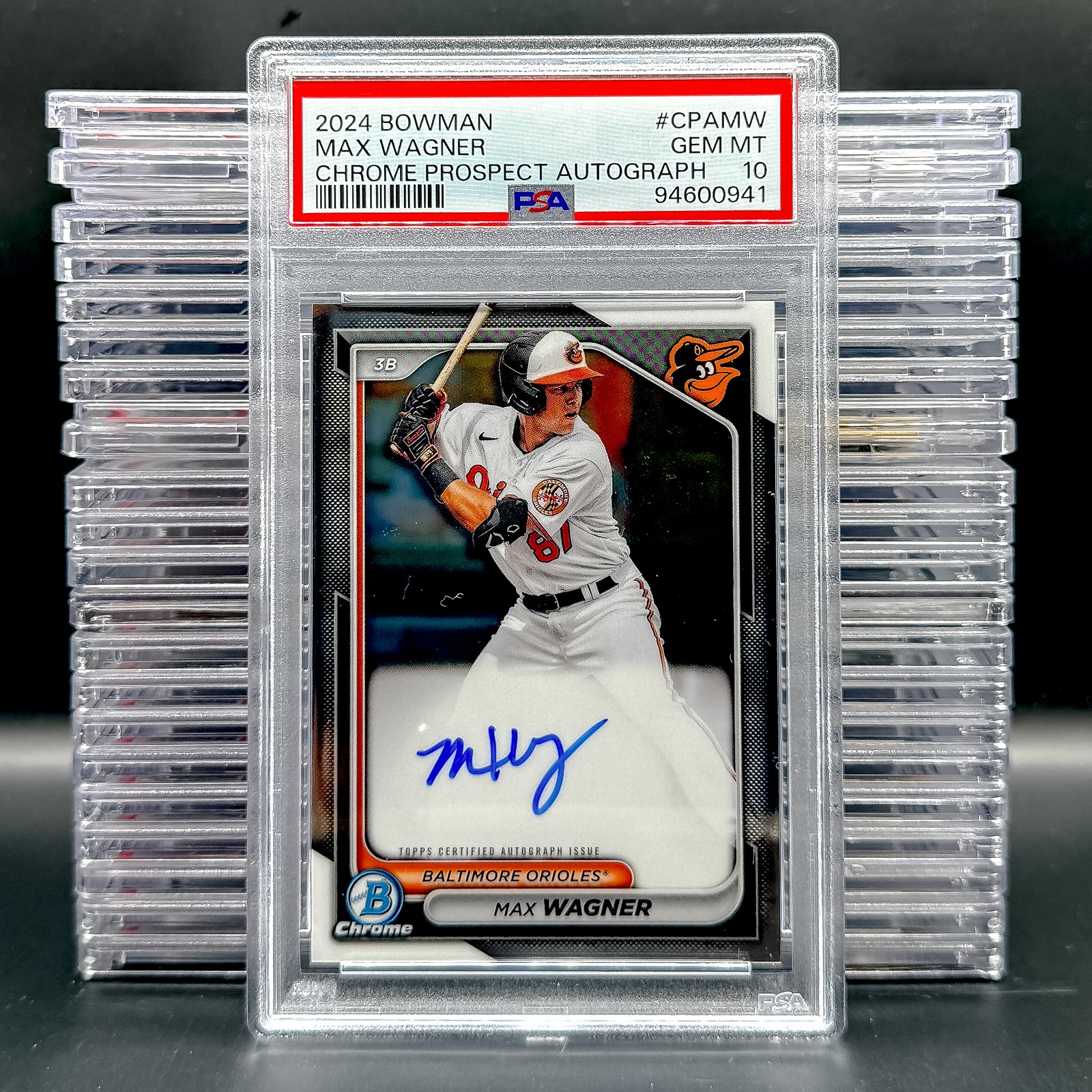 2024 Bowman #CPA-MW Max Wagner Chrome Prospect Autographs PSA 10