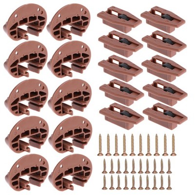 10PCS Drawer Slide Track Guide Glide for kenlin Rite Trak 2 Brown 