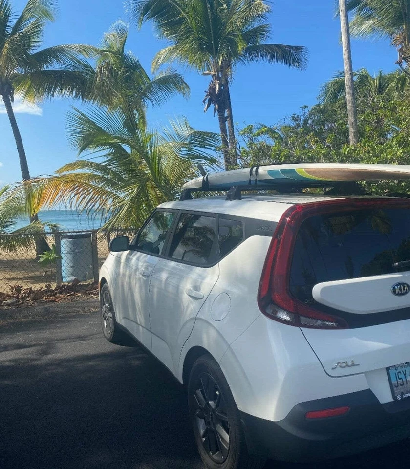 Barras transversales de techo para Kia Soul 2011-2019 punto fijo negro Foto 4 de 4