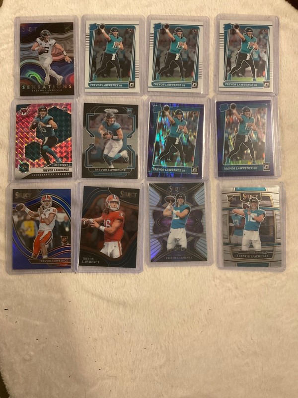 Trevor Lawrence lot of 12 cards